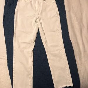 Madewell White Straight Leg Jeans